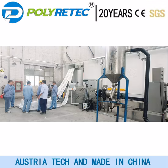 Abfallverbraucher-Kunststoff-HDLDPE-PP-Flaschen, Folien, gewebte Taschen, Recycling-Waschmaschine