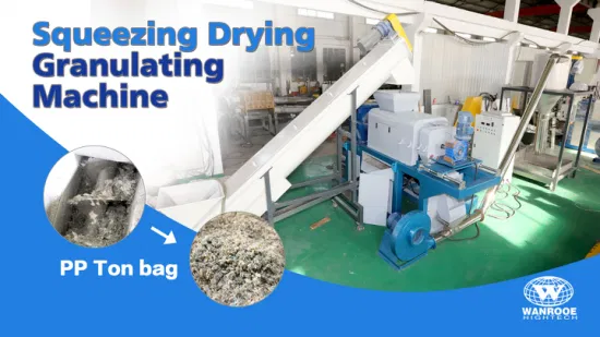 Abfall-Kunststoff-PP/PE-Folienrecycling-Schneckentrocknungs-Press-Pelletiermaschine