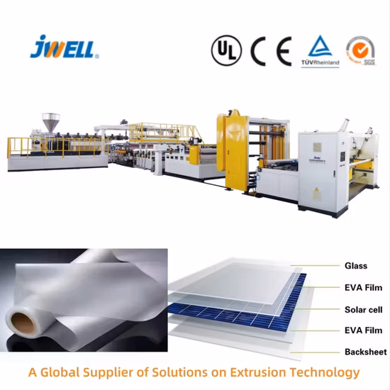 Jwell Plastic Machinery Hohlplatten-EVA-PoE-Solarverpackungs-Optikplattenhersteller und Lieferant von Platten-/Folien-/Rohr-/Profil-/Recycling-Extrusionsherstellungsmaschinen